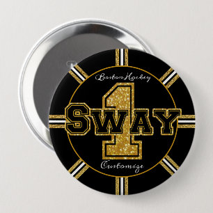 Badge Rond 10 Cm Sway 1 de hockey de Boston