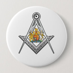 Badge Rond 10 Cm Symbole de la franc-maçonnerie britannique