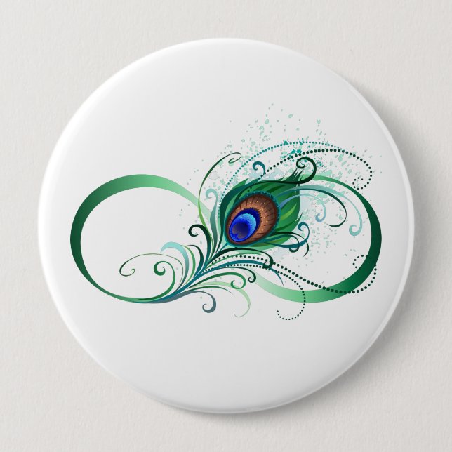 Badge Rond 10 Cm Symbole de l'Infinity (Devant)