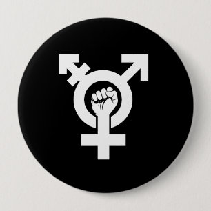 BADGE ROND 10 CM SYMBOLE DE RÉSISTANCE TRANS - -