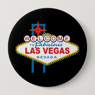 Badge Rond 10 Cm SYMBOLE DES MOTS D'ACCUEIL À Las Vegas