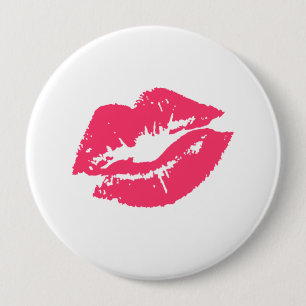 BADGE ROND 10 CM SYMBOLE LESBIEN DE LÈVRES