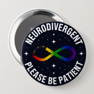Badge Rond 10 Cm symbole neurodivergent