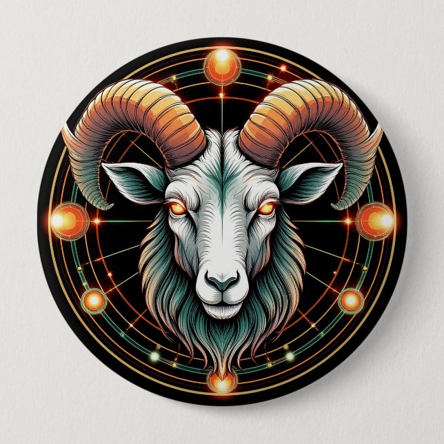 Badge Rond 10 Cm SYMBOLE Zodiaque Aries (Devant)