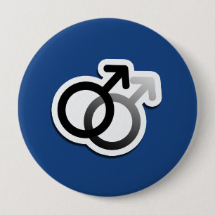 BADGE ROND 10 CM SYMBOLES GAIS D'AMOUR - .PNG