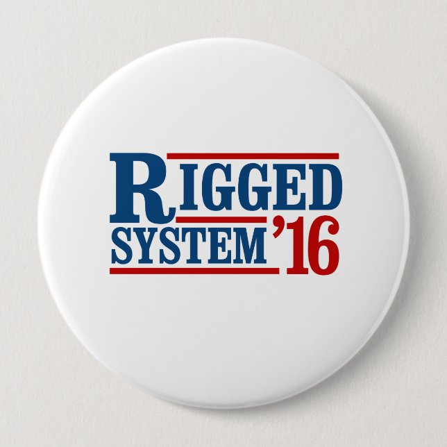 Badge Rond 10 Cm Système calé 2016 - élection présidentielle -- (Devant)