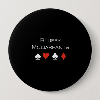 Badge Rond 10 Cm T-shirt bleu Mcliarpants blanc