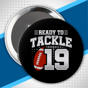 Badge Rond 10 Cm Tackle 19e anniversaire 19 ans Couples