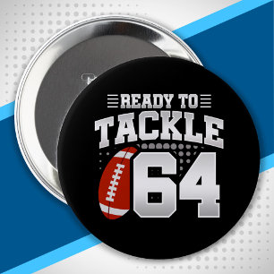 Badge Rond 10 Cm Tackle 64e anniversaire de 64 ans Couples