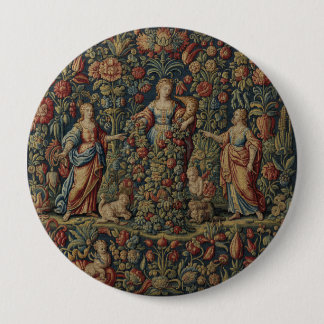 Badge Rond 10 Cm Tapisserie Abundia Bonne Fortune + Prospérité