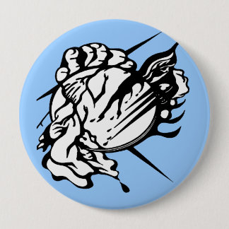 Badge Rond 10 Cm Tatouage tribal de nuage de tonnerre