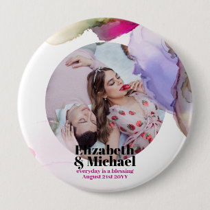 Badge Rond 10 Cm Tendance Aquarelle photo cadeau Moody