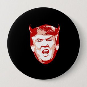 Badge Rond 10 Cm Tête de diable d'atout - Anti-Atout -