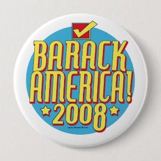 Badge Rond 10 Cm Texte de Barack Amérique