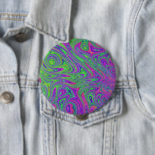 Badge Rond 10 Cm textures psychodeliques