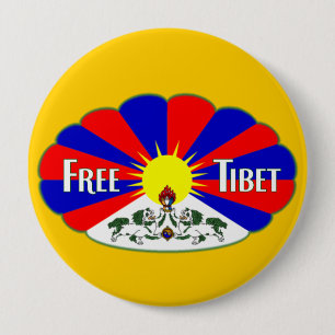 Badge Rond 10 Cm Tibet libre