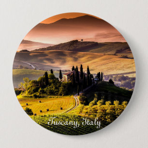 Badge Rond 10 Cm Toscane, Italie - photographie de paysage