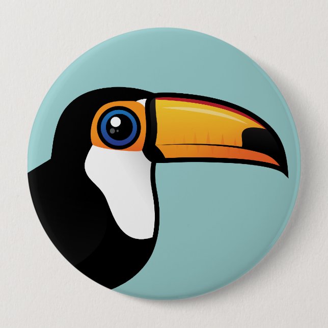 Badge Rond 10 Cm Toucan de Toco (Devant)
