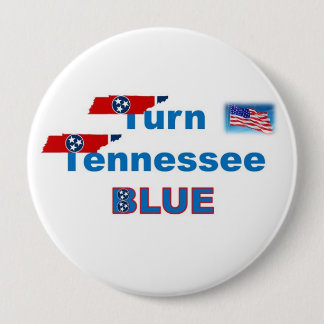 BADGE ROND 10 CM TOURNEZ LE TN BLEU