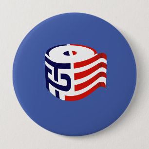 Badge Rond 10 Cm TP - papier hygiénique - complètement -