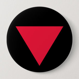 Badge Rond 10 Cm triangle rouge inversé