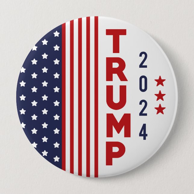 Badge Rond 10 Cm Trump 2024 (Devant)