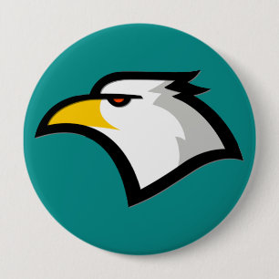 Badge Rond 10 Cm Vert turquoise ; Aigle