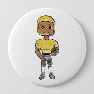 Badge Rond 10 Cm vintage retro football