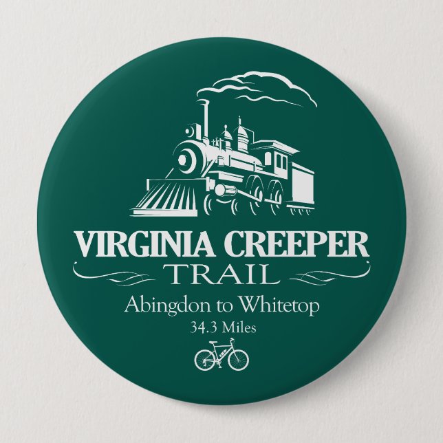 Badge Rond 10 Cm Virginia Creeper Trail (RT) (Devant)