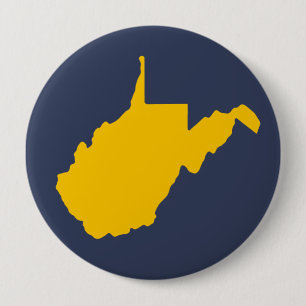 Badge Rond 10 Cm Virginie-Occidentale