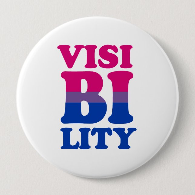 Badge Rond 10 Cm Visibilité bisexuelle (Devant)