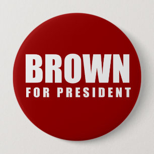 Badge Rond 10 Cm Vitesse BROWN d'élection de JERRY