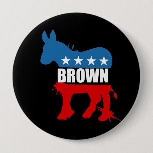 Badge Rond 10 Cm Vitesse BROWN d'élection de JERRY