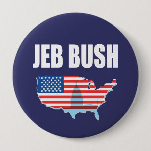 Badge Rond 10 Cm Vitesse d'élection de JEB BUSH