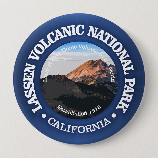 Badge Rond 10 Cm Volcanique de Lassen (NP2) (Devant)