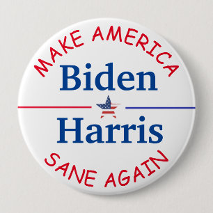 Badge Rond 10 Cm Vote Biden et Harris American Flag Élection 2020