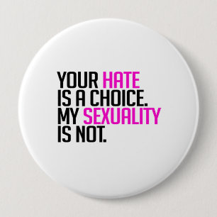 Badge Rond 10 Cm Votre haine est un choix