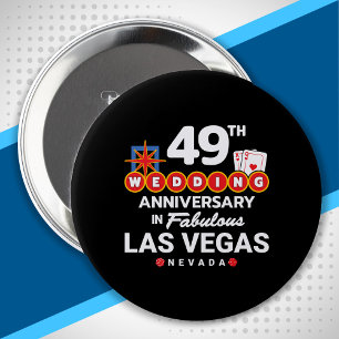 Badge Rond 10 Cm Voyage du couple pour leurs 49 ans de mariage à La