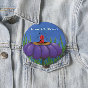 Badge Rond 10 Cm Zen Ladybug