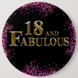 Badge Rond 15,2 Cm 18e anniversaire 