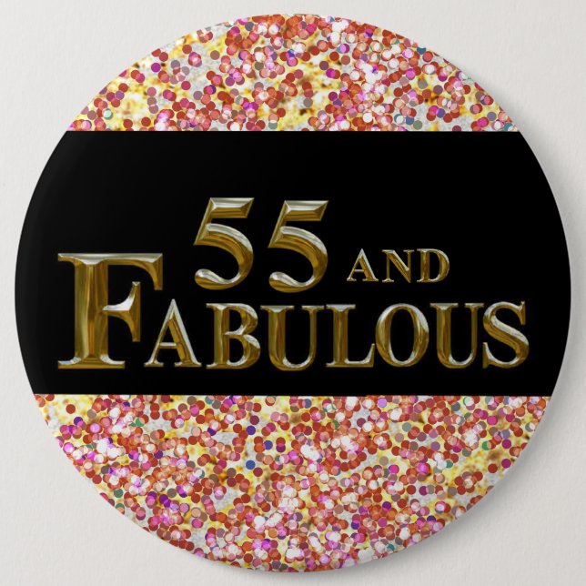 Badge Rond 15,2 Cm 55e anniversaire  (Devant)