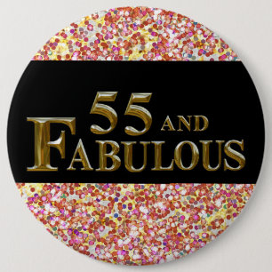Badge Rond 15,2 Cm 55e anniversaire 