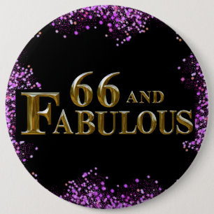 Badge Rond 15,2 Cm 66e anniversaire 