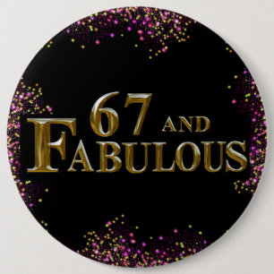 Badge Rond 15,2 Cm 67e anniversaire