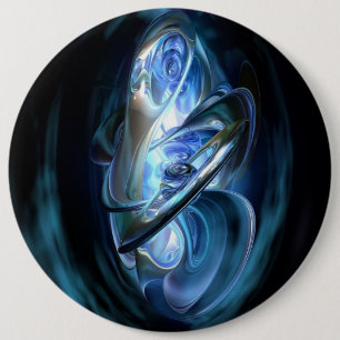 Badge Rond 15,2 Cm Abrégé sur bleu