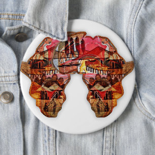 Badge Rond 15,2 Cm Afrique Afrique