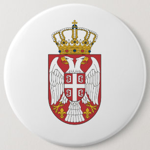 Badge Rond 15,2 Cm Aigle serbe