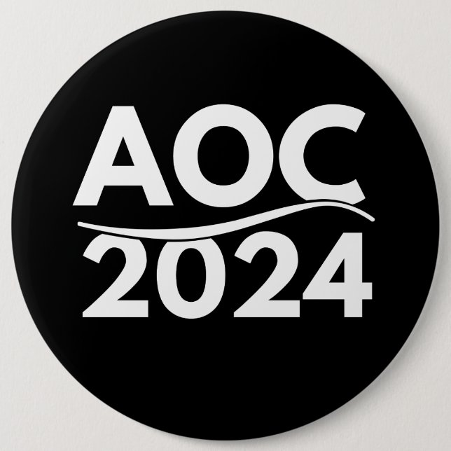 Badge Rond 15,2 Cm alexandria ocasio cortez 2024, aoc 2024, aoc (Devant)