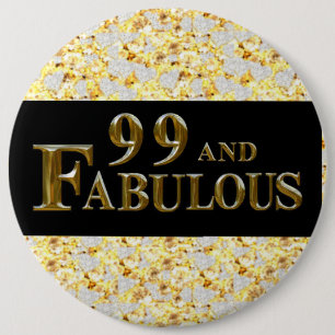Badge Rond 15,2 Cm Anniversaire 99 ans