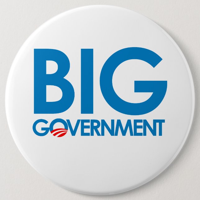 Badge Rond 15,2 Cm Anti-Obama - Grand gouvernement (Devant)